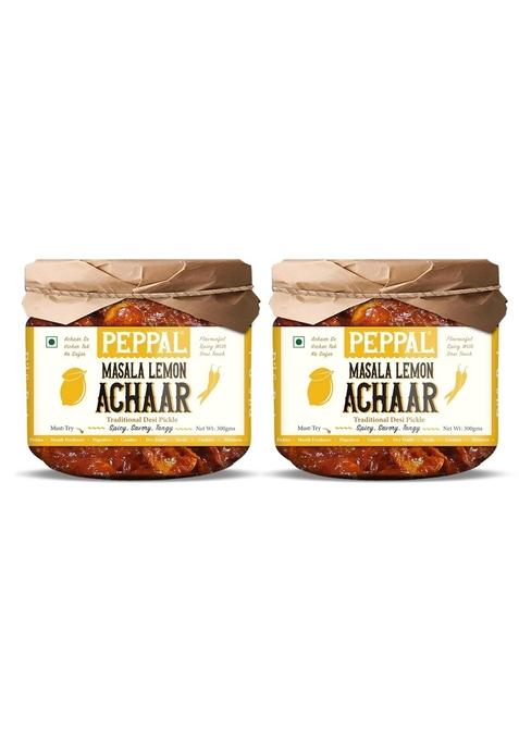 Peppal Masala Lemon Pickle Authentic Flavor 300Gm 2 X 300 G