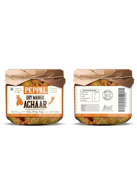 Peppal Dry Mango Achaar Authentic Homemade Flavor 300 Gm Pickle 2 X G