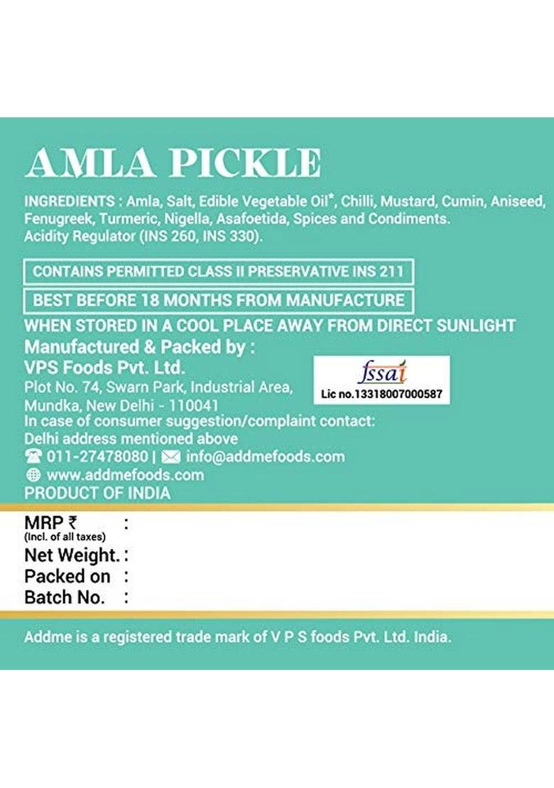 Add Me Amla Pickle 500Gm Homemade Amle Ka Achar 500G Immunity Booster Red Stuffed Chilli Lal Mirch Pickles Glass Jar