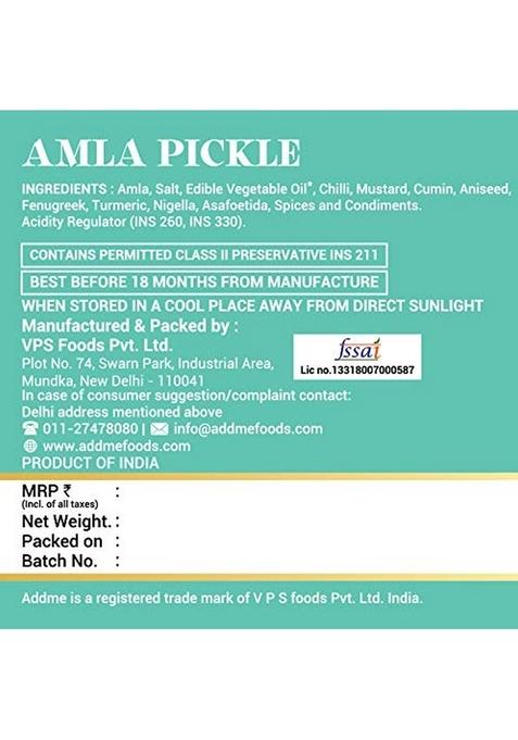 Add Me Amla Pickle 500Gm Homemade Amle Ka Achar 500G Immunity Booster Red Stuffed Chilli Lal Mirch Pickles Glass Jar