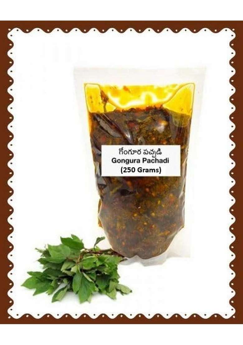 Kalagura Gampa Gongura Pickle Agrahaaram Special Coldpressed Oil 250 Grams - Indya
