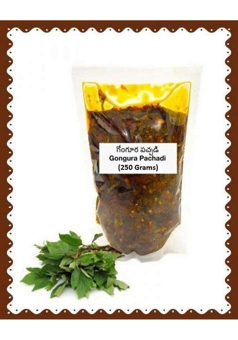Kalagura Gampa Gongura Pickle Agrahaaram Special Coldpressed Oil 250 Grams