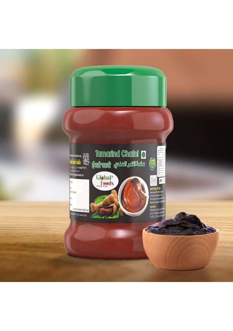 Global Foods Globle Tamarind Date Chutney Khatti Mithi Imli Homemade Style Chatpati Sauce Made With Traditional Indian Asian Saunth Chatni 500Gm