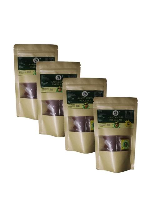 Padmaja Naturals Aamta Melts Pakka Aam | Tangy Mango Bite Candy Traditional Treat 10 Pieces 100G Pack Of 12