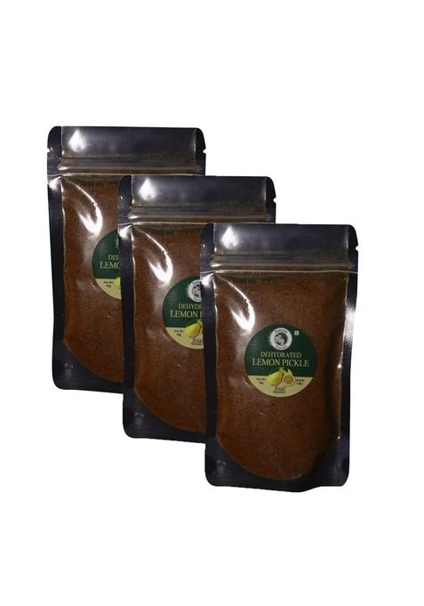 Padmaja Naturals Padmajja Dehydrated Lemon Pickle Powder | Tangy Spicy Dry Mix For Rice Idli Dosa Snacks Travel Friendly Use 100G Pack Of 8