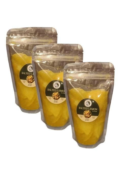 Padmaja Naturals Salted Lemon For Pickle 200G | Traditional Preserve Ready Making Home Recipes Pack Of 3