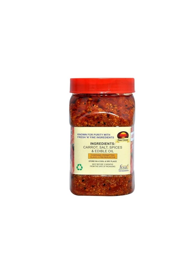 Sun Grow Food Punjabi Pickle Home Made Natural Carrot Pickles 1Kg ||Traditional Flavor Tasty Spicy ||