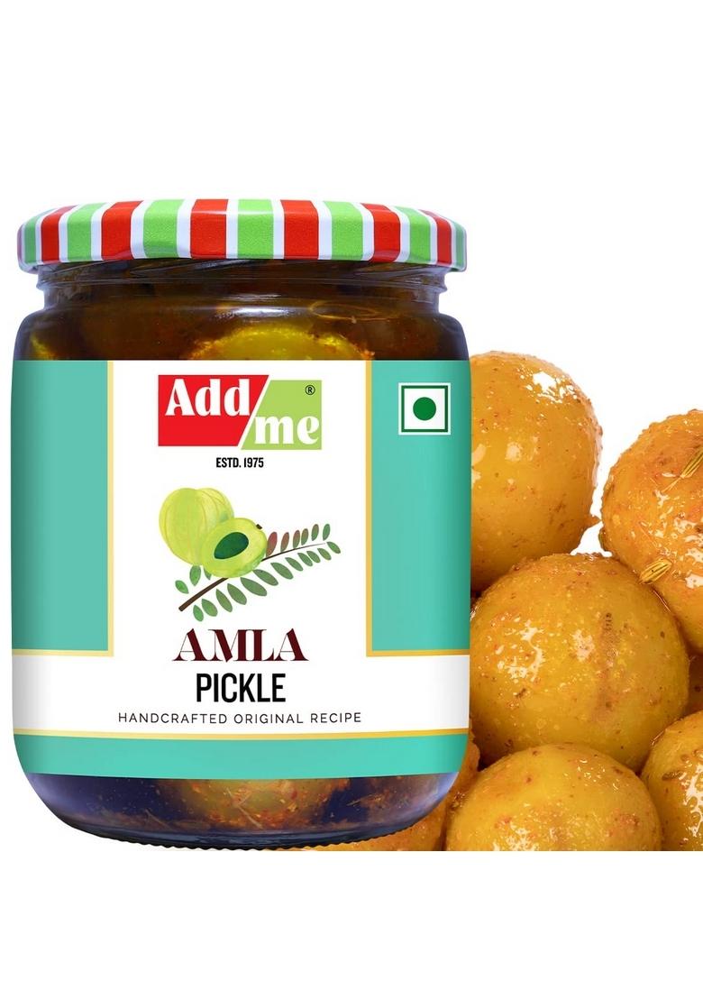 Add Me Mixed Supreme Pickles Mango Chilli Lemon Carrot Ker Ginger Karonda Lasoda Fruit 500G Amla Pickle Amle Ka Achar 500Gm Pack Of 2 Glass Jar