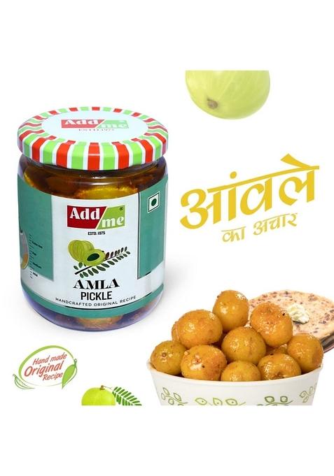 Add Me Mixed Supreme Pickles Mango Chilli Lemon Carrot Ker Ginger Karonda Lasoda Fruit 500G Amla Pickle Amle Ka Achar 500Gm Pack Of 2 Glass Jar