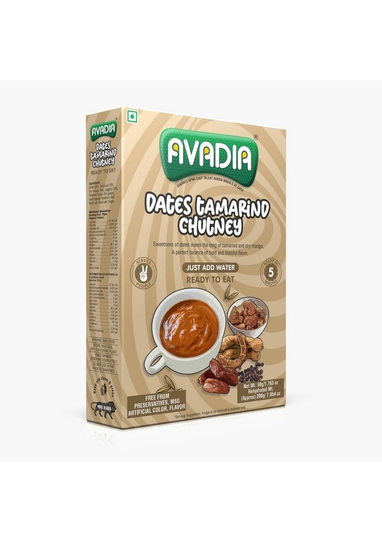 Avadia Dates Tamarind Chutney Ready To Eat Msg Free 50G Serves 2
