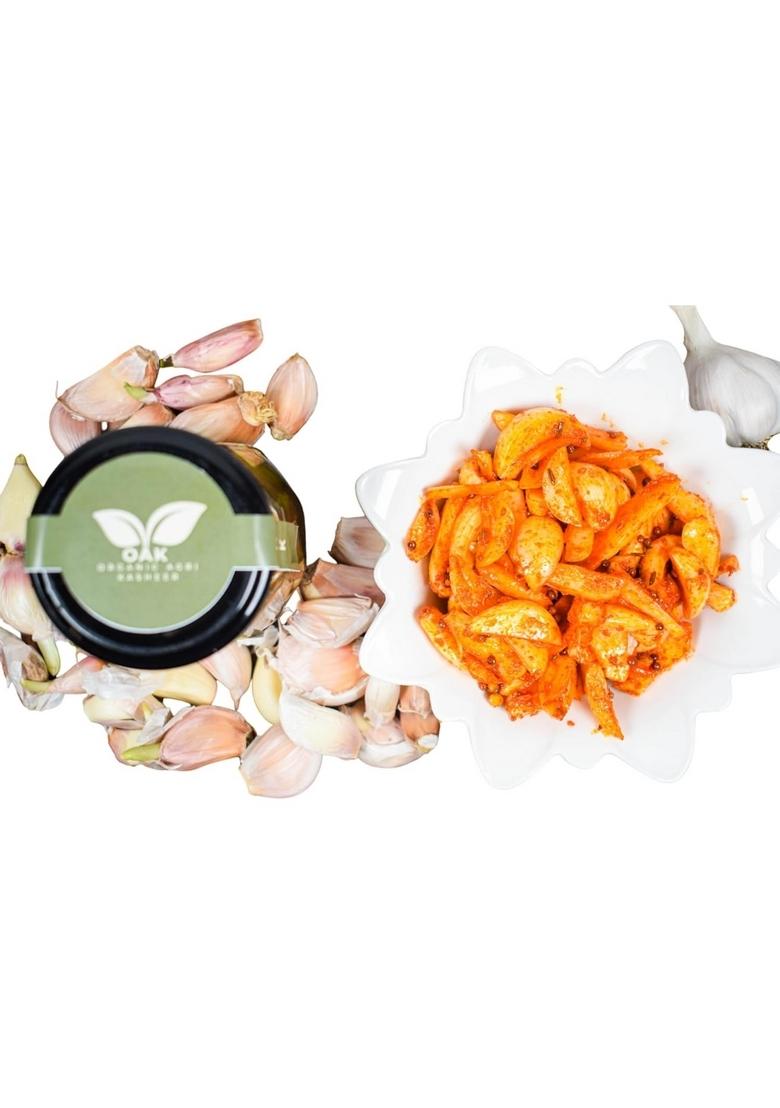 Organic Agri Kasheer Garlic Pickle | Natural Ingredients Homemade Recipe Authentic Traditional Kashmiri Flavour No Artificial Preservatives A Delicious Taste Of India 200G