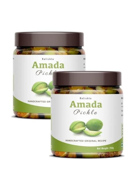 Relishta Amada Pickle 2X250G | Maa Ke Hath Ka Mother Made Homemade Masalo Se Bana