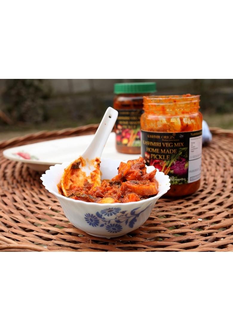 Kashmir Origin Kashmiri Mixed Veg Pickle Mix 500 Grams Each Pack Of 2 1 Kg | Homemade With Zero Preservatives| No Artificial Colors Flavors Experience