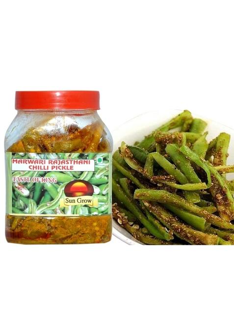 Sun Grow Marwari Rajasthani Green Chilli Pickle Real Taste Of Premium Jar ||Ghar Ka Achar ||Mouth Watering Mother Made Love 850G