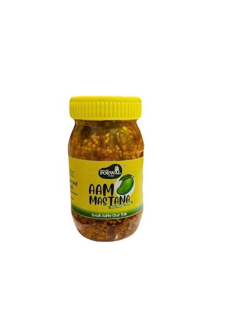 Porwal Pickles Mango Pickle | Homemade And Traditional Aam Ka Achar With Mustard Oil |Ghar Swad No Chemical Preservatives 400Gm