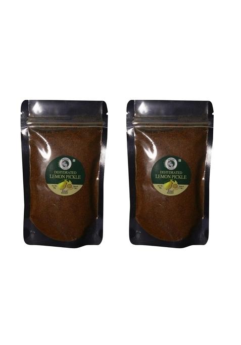 Padmaja Naturals Padmajja Dehydrated Lemon Pickle Powder | Tangy Spicy Dry Mix For Rice Idli Dosa Snacks Travel Friendly Use 100G Pack Of 2