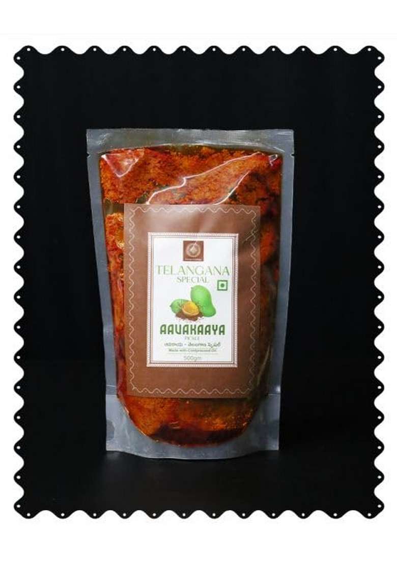 Kalagura Gampa Telangana Special Aavakaya Coldpressed Oil Agrahaaram 250 Grams - Indya