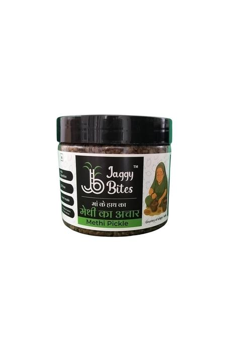 Jaggybites Jaggy Bites Homdemade Methi Pickle | Preservative Free No Chemical Oil Only Made Here Indian Traditional Style 300G