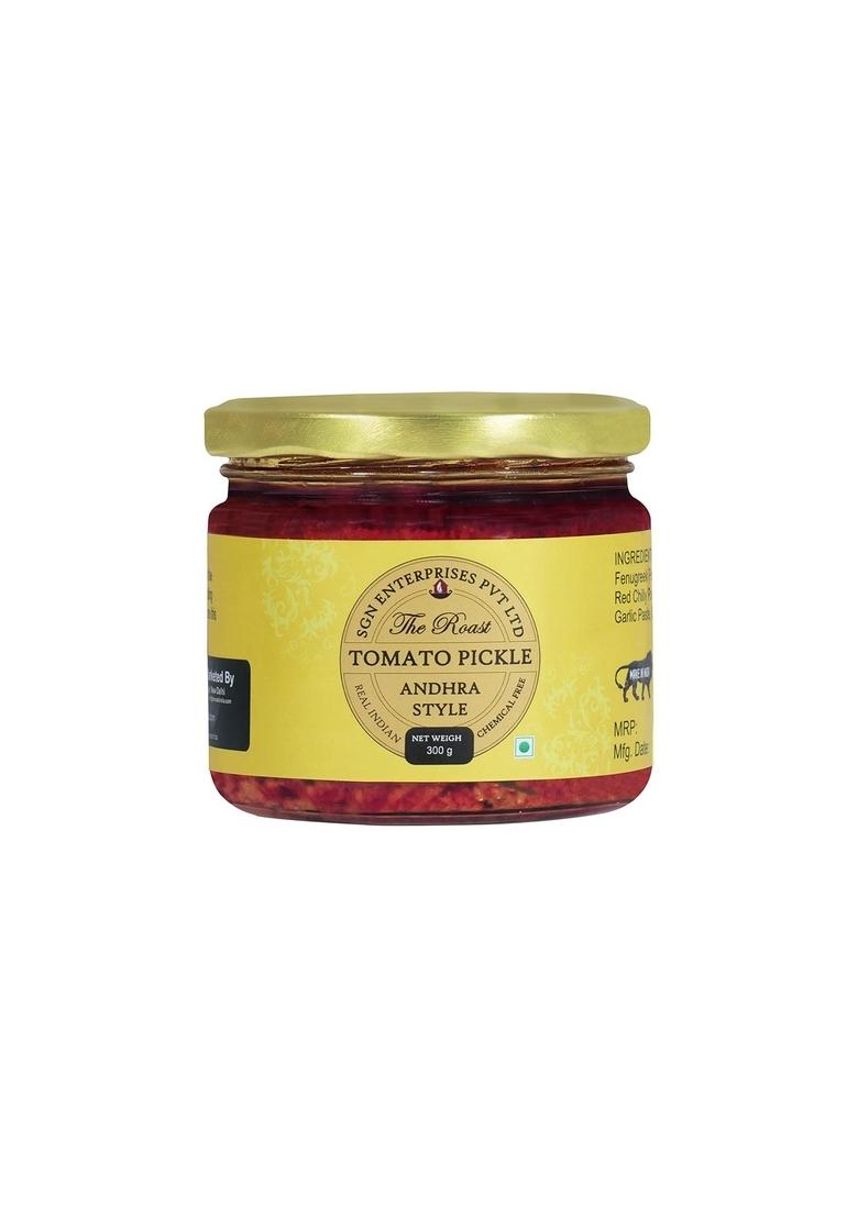 The Roast Tomato Pickle | Andhra Style 100 Natural Tasty Healthy Authentic Pickle| 300G Glass Jar