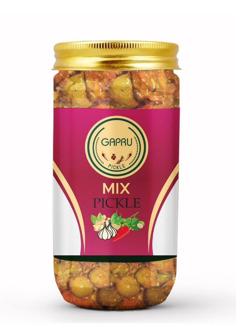 Gapru Pickle Lucknawi Mix Vegetable Homemade Aachar 400G | Organic North Indian Healthy Traditional Home Made Achaar