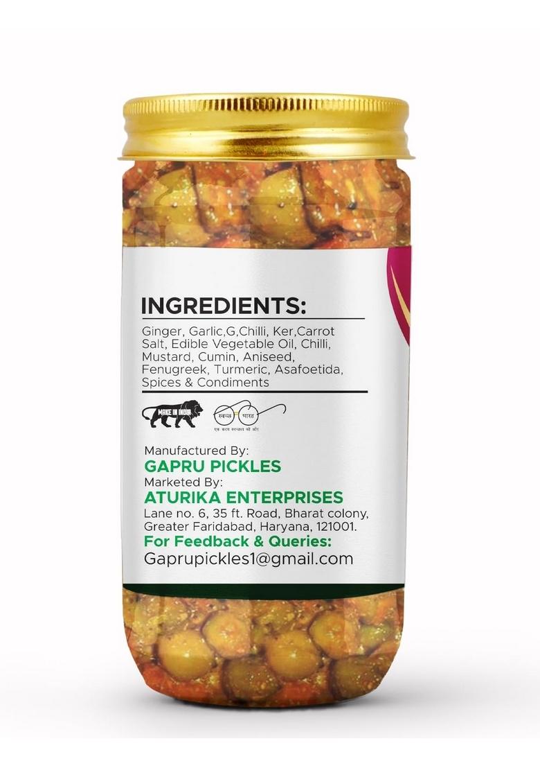 Gapru Pickle Lucknawi Mix Vegetable Homemade Aachar 400G | Organic North Indian Healthy Traditional Home Made Achaar