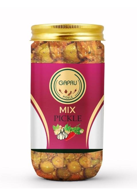 Gapru Pickle Lucknawi Mix Vegetable Homemade Aachar 400G | Organic North Indian Healthy Traditional Home Made Achaar