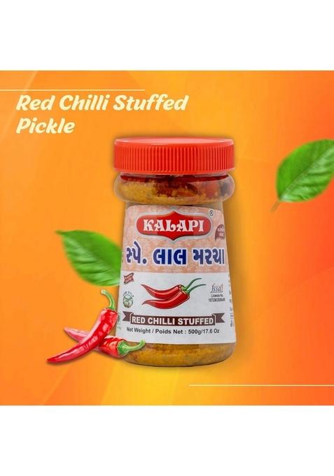 Kalapi Red Chilli Stuffed Pickle | Lal Mirch Achar Pickles Perfect Blend Of Spicy Chillies 500G