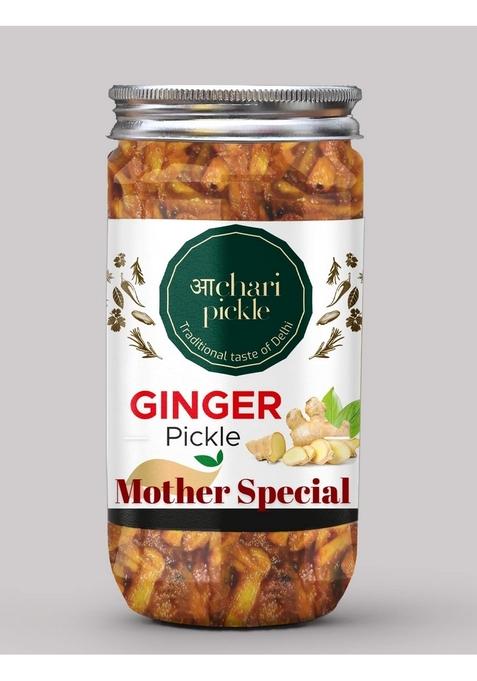 Achari Pickles Mother'S Special Ginger Pickle Homemade Fresh Adrak Ka Aachar 400G Mother’S Recipe | Organic North Indian Healthy Traditional Home Made Achaar