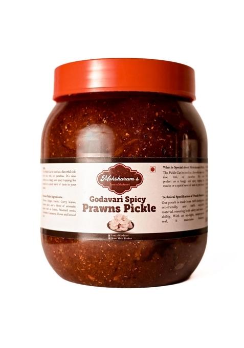 Moksharam'S Moksharams Godavari Spicy Prawns Pickle| Andhra Style | Home Made Pickle By Ready To Eat Best In Taste Non Veg 100 Natural Of 500 Grams