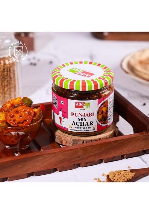Add Me Homemade Authentic Punjabi Mix Achar 300Grm | Traditional Spicy Ghar Ka Bana Achhar Masaledar Tasty Flavours Mixed Pickles