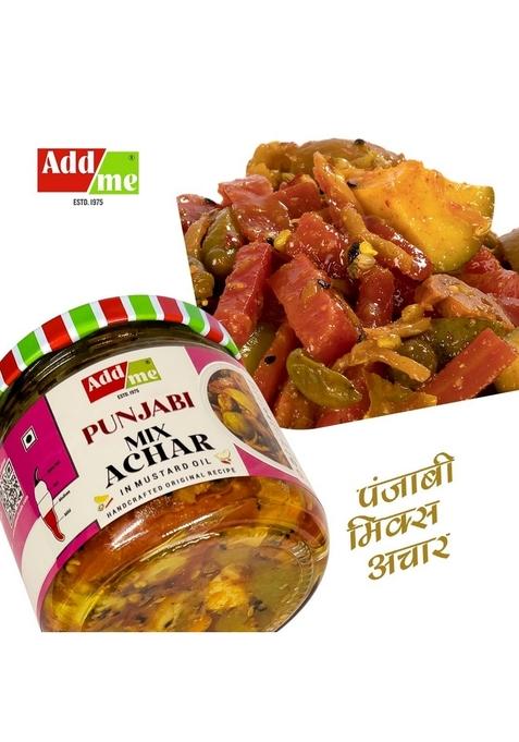 Add Me Homemade Authentic Punjabi Mix Achar 300Grm | Traditional Spicy Ghar Ka Bana Achhar Masaledar Tasty Flavours Mixed Pickles