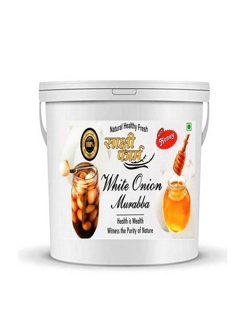 Sakshi Farms | Homemade Organic White Onion Murabba With Honey And Sugar Free 5Kg Pack Safed Pyaaz सफ़ेद प्याज़ का मुरब्बा Good For Health Natural Immunity Booster| Pure Hygienic