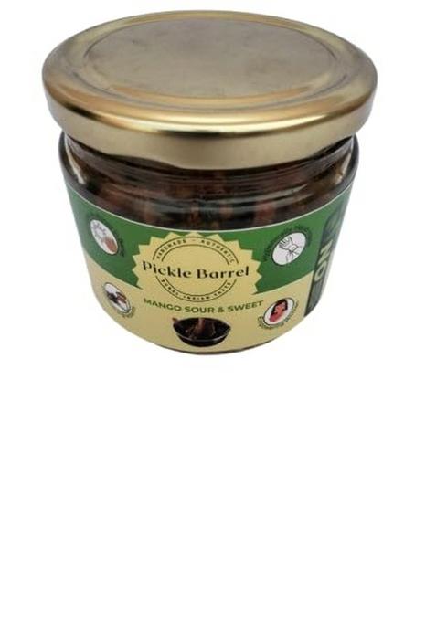 Pickle Barrel Mango Sour And Sweet – 250G | Tangy Spicy Indian Achar Authentic Homemade Flavor Made With Fresh Raw Mangoes Natural Ingredients Perfect Rice Roti Parathas