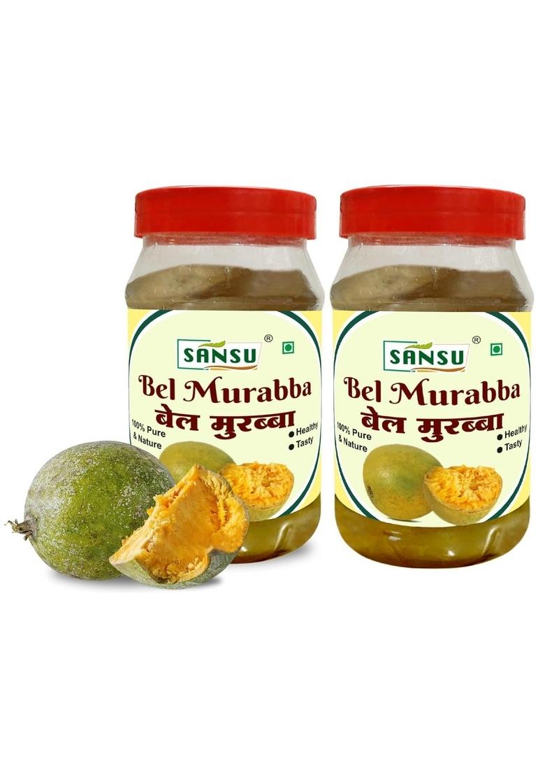 Sansu Bel Murabba 1Kg For Sweet Dry | Immunity Booster Ka Without Sugar Syrup Pack Of 2