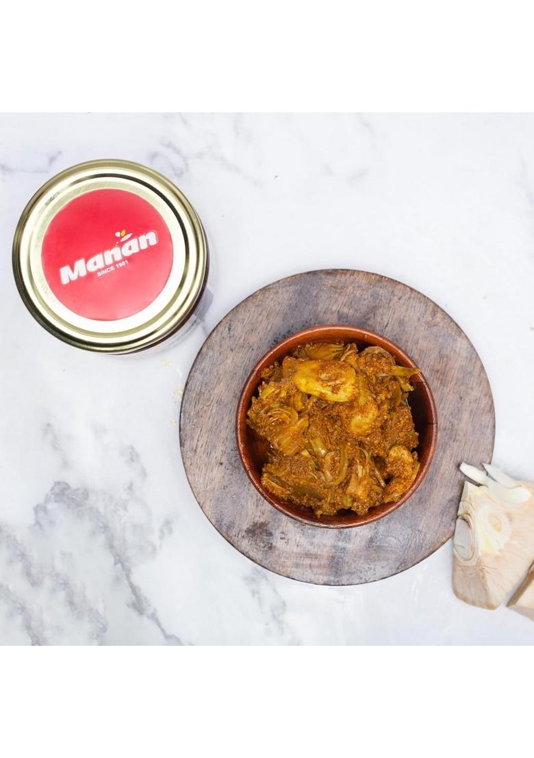 Manan | Homemade Fresh Jackfruit Pickles In Mustard Oil 300G Kathal Ka Achar Tasty Ready To Eat Food Glass Jar