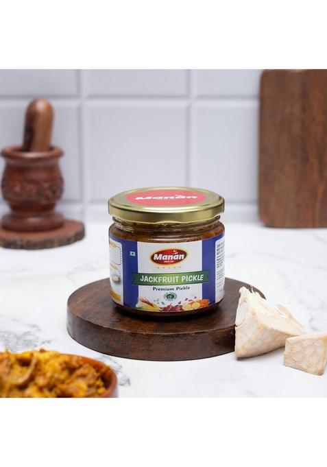 Manan | Homemade Fresh Jackfruit Pickles In Mustard Oil 300G Kathal Ka Achar Tasty Ready To Eat Food Glass Jar