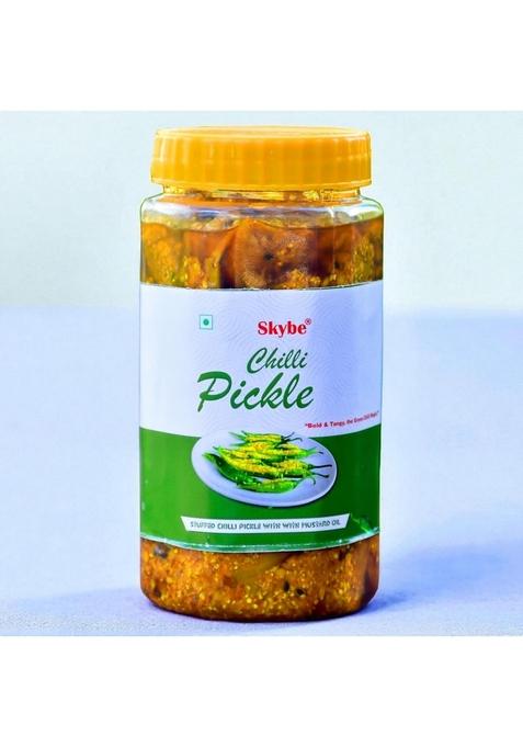 Skybe Green Chilli Pickle 500G – Royal Fiery Zesty Blend Crafted From Handpicked Chillies Golden Oil And Heritage Spices To Deliver India’S Authentic Taste Glory