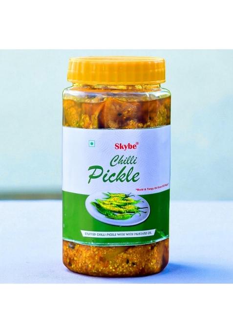 Skybe Green Chilli Pickle 500G – Crafted From Pure Indian Tradition Blended With Fiery Chillies Heritage Spices And Golden Oil For Royal Tangy Authentic Taste
