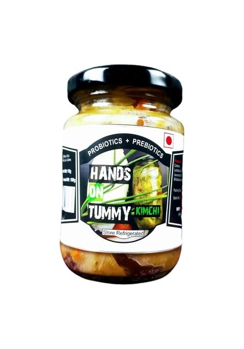 Hands On Tummy Green Kimchi Non Veg Chicken Spicy Korean Probiotic Prebiotic Pickle For Gut Health Small 110 G