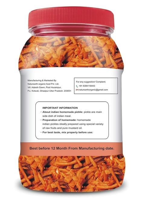 Naturearth 100 Natural Ginger Red Stuffed Chilli Amla Pickle 600 G Primium Quality Achar