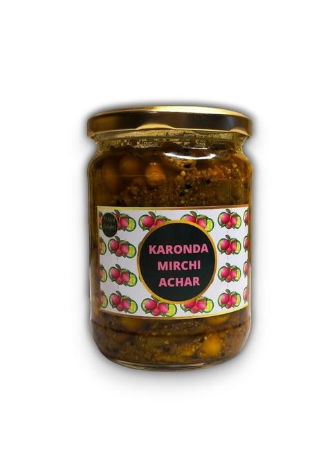 Pickled Delights Karonda Achar Mixed Pickle Flavour Spicy Soury 500 Grams
