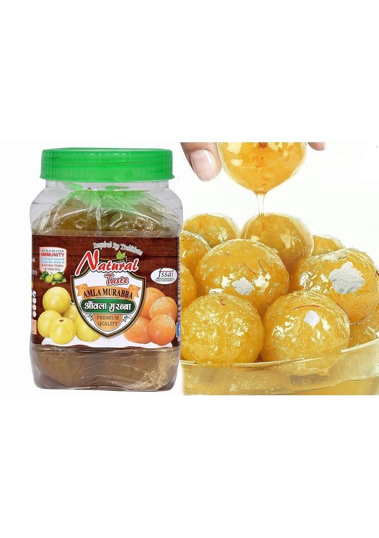 Natural Taste Homemade Herbal Organic Rasgulla Amla Murabba 800 Grams