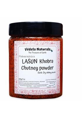 Védela Naturals Vedela Garlic Coconut Chutney 200G 7Oz |Lahsun Ki Chatni | Dry Multipurpose Gluten Free Vegan No Preservatives