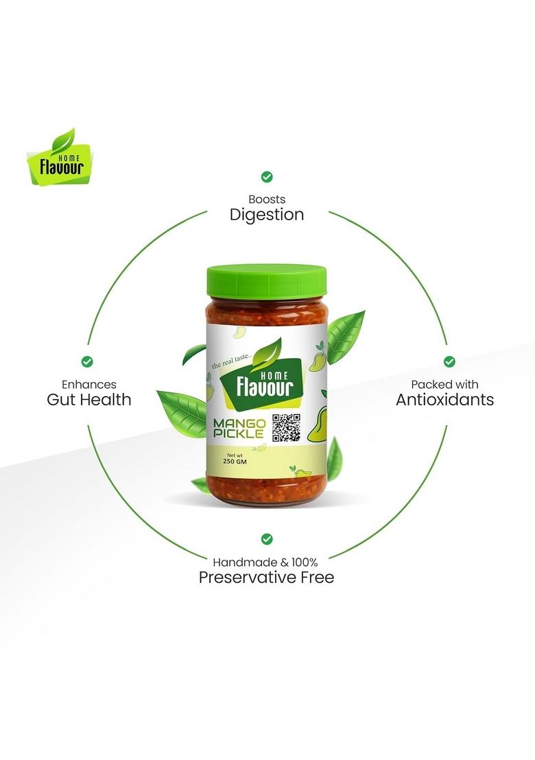 Home Flavour Mango Pickle | 250G Traditional Kerala Style Spicy Tangy Homemade No Preservatives