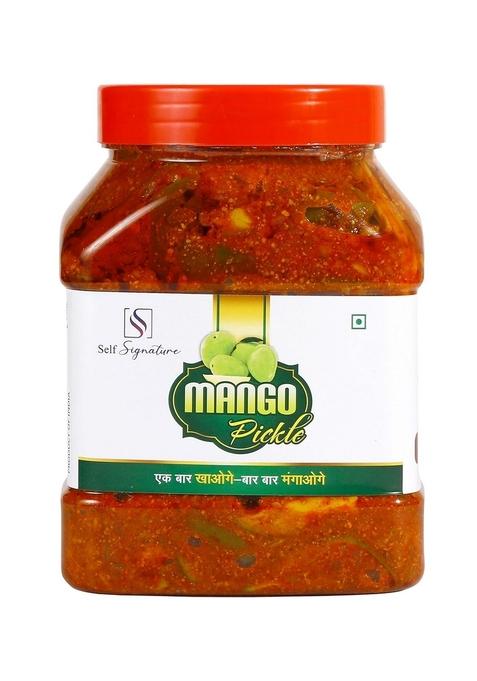 Self Signature Organic Home Made Hand Mother Herbal Spicy Punjabi Mango Pickle Real Taste Of Pickles Masaledar Aam Ka Achaar 900 Gm