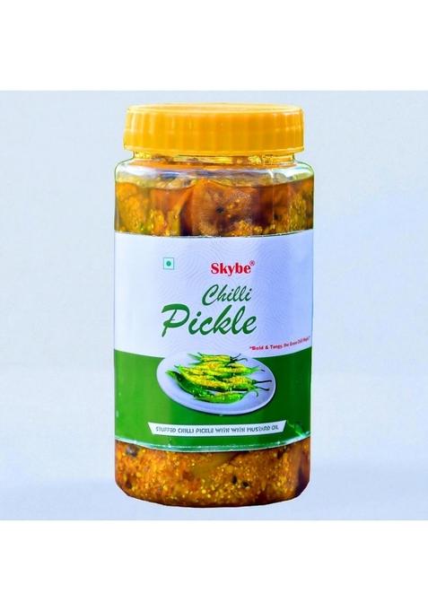 Skybe Green Chilli Pickle 500G – Blended Fiery Aroma With Smooth Tangy Layers Crafted To Deliver A Flavor Hit