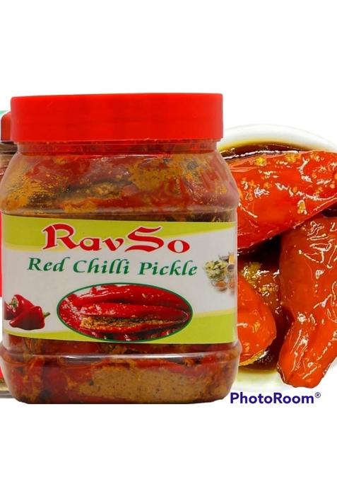 Ravso Red Stuffed Chilli Pickle Home Made Lal Mirch Mirchi Ka Bharwa Indian Achar Pickles In Mustard Oil Plastic Pack Greenchillipickle500Gm