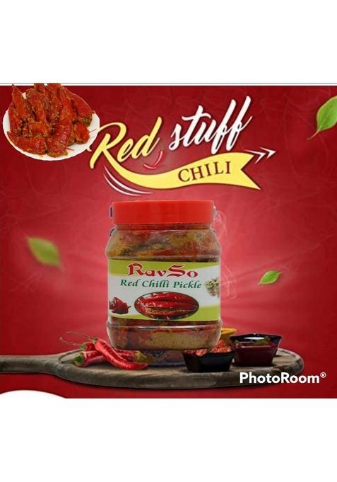 Ravso Red Stuffed Chilli Pickle Home Made Lal Mirch Mirchi Ka Bharwa Indian Achar Pickles In Mustard Oil Plastic Pack Greenchillipickle500Gm