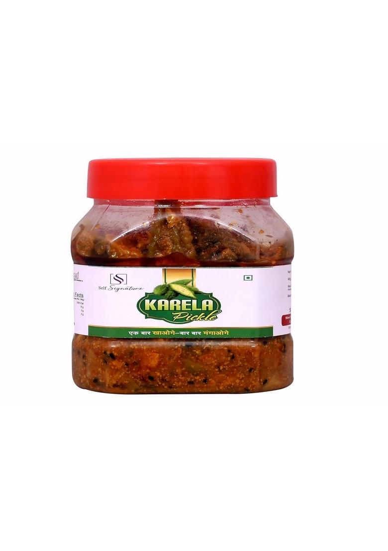 Self Signature Homemade Organic Fresh Natural Bittergourd Pickle 400 Gram
