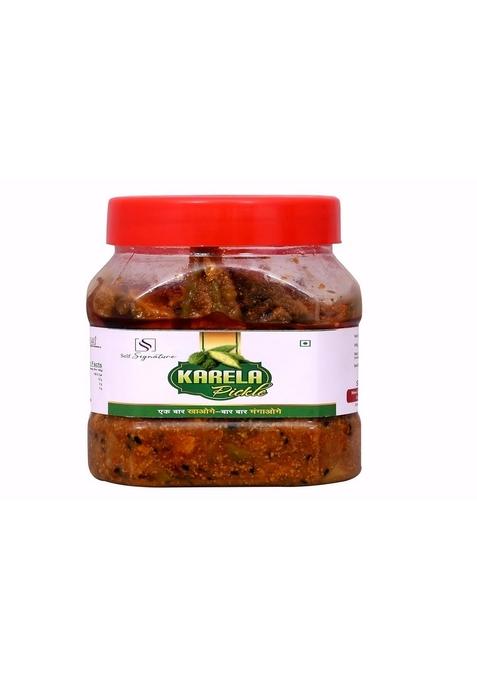 Self Signature Homemade Organic Bittergourd Pickle Karela Ka Achar 400 Gram